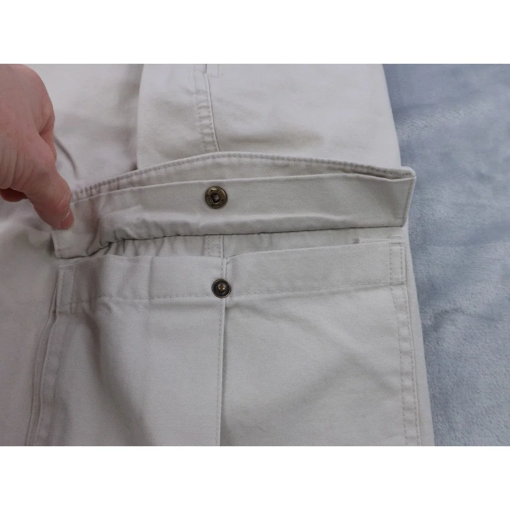 Chaps Cargo‎ Shorts Men's Size 40 Ivory/Cream 100% Cotton